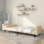 Sofá cama de 2 plazas con dos almohadas tela color crema by , Sofas - Ref: Foro24-375836, Price: 286,27 €, Discount: %