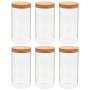 Storage jars with cork lids 6 units 1400 ml by vidaXL, Cookie Jars - Ref: Foro24-50841, Price: 43,45 €, Discount: %