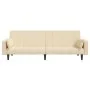 Sofá cama de 2 plazas con dos almohadas tela color crema by , Sofas - Ref: Foro24-375836, Price: 281,31 €, Discount: %
