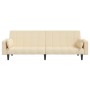 Sofá cama de 2 plazas con dos almohadas tela color crema by , Sofas - Ref: Foro24-375836, Price: 286,27 €, Discount: %