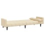 Sofá cama de 2 plazas con dos almohadas tela color crema by , Sofas - Ref: Foro24-375836, Price: 286,27 €, Discount: %
