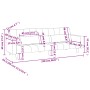 Sofá cama de 2 plazas con dos almohadas tela color crema by , Sofas - Ref: Foro24-375836, Price: 286,27 €, Discount: %