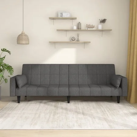 Zweiplätziges Schlafsofa mit zwei dunkelgrauen Kissen. von , Sofas - Ref: Foro24-375834, Preis: 275,47 €, Rabatt: %