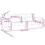 Sofá cama de 2 plazas con dos almohadas tela gris oscuro de , Sofás - Ref: Foro24-375834, Precio: 275,47 €, Descuento: %