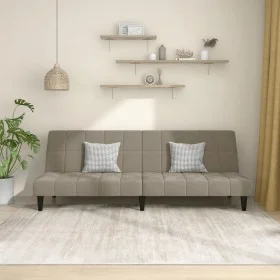Sofá cama de 2 plazas terciopelo gris claro by , Sofas - Ref: Foro24-375841, Price: 239,18 €, Discount: %