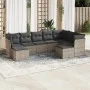 Gartenmöbel-Set 9-teilig mit grauen Polstern aus synthetischem Rattan von , Gartensets - Ref: Foro24-3218570, Preis: 502,43 €...