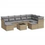 Gartensofa-Set mit 10-teiligen beigen Kissen aus synthetischem Rattan. von , Gartensets - Ref: Foro24-3218579, Preis: 569,81 ...