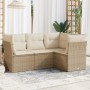 Juego de sofás jardín con cojines 4 pzas ratán sintético beige by , Garden sets - Ref: Foro24-3217578, Price: 298,41 €, Disco...