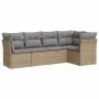 Gartensofa-Set mit 5-teiligen Kissen aus synthetischem Rattan in Beige. von , Gartensets - Ref: Foro24-3217599, Preis: 316,69...