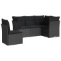 Gartenmöbel-Set, 5-teilig, mit schwarzen Polstern aus synthetischem Rattan. von , Gartensets - Ref: Foro24-3217635, Preis: 33...