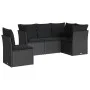 Set de muebles de jardín 5 pzas y cojines ratán sintético negro de , Conjuntos de jardín - Ref: Foro24-3217635, Precio: 342,9...