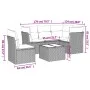 Gartensofa-Set mit 6-teiligen Kissen aus synthetischem Rattan in Beige. von , Gartensets - Ref: Foro24-3217649, Preis: 366,03...