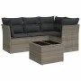 Juego de sofás jardín con cojines 5 pzas ratán sintético gris by , Garden sets - Ref: Foro24-3217590, Price: 307,50 €, Discou...
