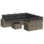 Gartenmöbel-Set 9-teilig mit grauen Polstern aus synthetischem Rattan von , Gartensets - Ref: Foro24-3218750, Preis: 530,86 €...