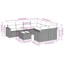 Gartenmöbel-Set 9-teilig mit grauen Polstern aus synthetischem Rattan von , Gartensets - Ref: Foro24-3218750, Preis: 530,86 €...
