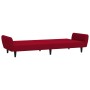 Zweiplätziges Schlafsofa aus Samt in Weinrot. von , Sofas - Ref: Foro24-375862, Preis: 257,98 €, Rabatt: %
