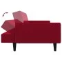 Sofá cama de 2 plazas terciopelo color vino tinto by , Sofas - Ref: Foro24-375862, Price: 253,48 €, Discount: %