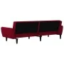 Sofá cama de 2 plazas terciopelo color vino tinto by , Sofas - Ref: Foro24-375862, Price: 253,48 €, Discount: %