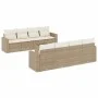 Set de sofás de jardín 9 pzas con cojines ratán sintético beige by , Garden sets - Ref: Foro24-3218738, Price: 623,20 €, Disc...