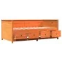 Sofá cama de madera maciza de pino marrón cera 100x200 cm de , Camas y somieres - Ref: Foro24-844437, Precio: 324,06 €, Descu...