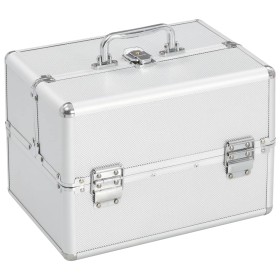 Silver aluminum makeup case 22x30x21 cm by vidaXL, toiletry bags - Ref: Foro24-91828, Price: 43,05 €, Discount: %
