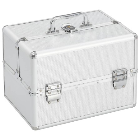 Maletín de maquillaje aluminio plateado 22x30x21 cm de vidaXL, Neceseres - Ref: Foro24-91828, Precio: 43,05 €, Descuento: %