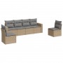 Juego de sofás jardín con cojines 6 pzas ratán sintético beige by , Garden sets - Ref: Foro24-3218799, Price: 351,32 €, Disco...