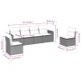 Gartensofa-Set mit 6-teiligen Kissen aus synthetischem Rattan in Beige. von , Gartensets - Ref: Foro24-3218799, Preis: 351,32...