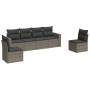 Set de muebles de jardín 6 pzas y cojines ratán sintético gris by , Garden sets - Ref: Foro24-3218800, Price: 353,59 €, Disco...