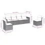 Gartenmöbel-Set, 6-teilig, mit grauen Polstern aus synthetischem Rattan. von , Gartensets - Ref: Foro24-3218800, Preis: 354,4...