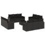 Gartensofa-Set und Kissen, 13-teilig, aus schwarzem Kunststoff-Rattan. von , Gartensets - Ref: Foro24-3218765, Preis: 915,33 ...