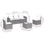 Gartenmöbel-Set, 6-teilig, mit grauen Polstern aus synthetischem Rattan. von , Gartensets - Ref: Foro24-3218790, Preis: 340,7...