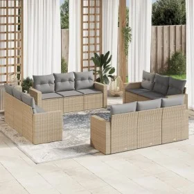 Set de sofás de jardín 12 pzas y cojines ratán sintético marrón by , Garden sets - Ref: Foro24-3218759, Price: 860,85 €, Disc...