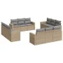 12-teiliges Gartensofa-Set und Kissen aus braunem Kunststoff-Rattan. von , Gartensets - Ref: Foro24-3218759, Preis: 859,32 €,...