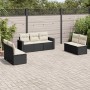 Garten-Essgruppe 7-teilig mit schwarzen Polstern aus synthetischem Rattan von , Gartensets - Ref: Foro24-3218816, Preis: 369,...