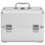 Maletín de maquillaje aluminio plateado 22x30x21 cm de vidaXL, Neceseres - Ref: Foro24-91828, Precio: 43,05 €, Descuento: %