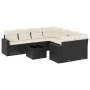 8-teiliges Gartensofa-Set und Kissen aus schwarzem Kunststoff-Rattan. von , Gartensets - Ref: Foro24-3218746, Preis: 530,39 €...