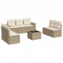 Gartensofagarnitur mit beigen Kissen, 8-teilig, aus PE-Rattan. von , Gartensets - Ref: Foro24-3218828, Preis: 509,05 €, Rabat...
