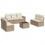 Juego de sofás de jardín con cojines beige 8 pzas ratán PE by , Garden sets - Ref: Foro24-3218828, Price: 480,35 €, Discount: %