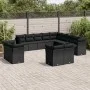 Set de sofás de jardín y cojines 13 pzas ratán sintético negro by , Garden sets - Ref: Foro24-3218545, Price: 944,37 €, Disco...