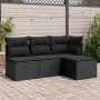 Juego de sofás jardín 4 pzas con cojines ratán sintético negro by , Garden sets - Ref: Foro24-3217495, Price: 233,37 €, Disco...