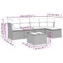 6-teiliges Gartensofa-Set und Kissen aus schwarzem Kunststoff-Rattan. von , Gartensets - Ref: Foro24-3217565, Preis: 348,83 €...