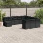 Set de sofás de jardín 12 piezas cojines ratán sintético negro de , Conjuntos de jardín - Ref: Foro24-3250464, Precio: 731,88...