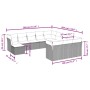 12-teiliges Gartensofa-Set mit schwarzen Kissen aus synthetischem Rattan. von , Gartensets - Ref: Foro24-3250464, Preis: 799,...