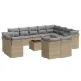 Set sofás de jardín con cojines 13 pzas ratán sintético beige by , Garden sets - Ref: Foro24-3218539, Price: 832,47 €, Discou...