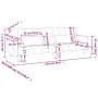 Zweiplätziges Schlafsofa mit zwei dunkelgrauen Samtkissen. von , Sofas - Ref: Foro24-375848, Preis: 278,91 €, Rabatt: %