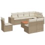 Set de sofás de jardín 9 pzas con cojines ratán sintético beige by , Garden sets - Ref: Foro24-3225484, Price: 565,89 €, Disc...