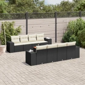 Set de sofás de jardín 8 piezas y cojines ratán sintético negro by , Garden sets - Ref: Foro24-3225363, Price: 564,39 €, Disc...