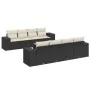 Set de sofás de jardín 8 piezas y cojines ratán sintético negro de , Conjuntos de jardín - Ref: Foro24-3225363, Precio: 564,3...