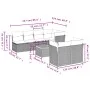 8-teiliges Gartensofa-Set und Kissen aus schwarzem Kunststoff-Rattan. von , Gartensets - Ref: Foro24-3223515, Preis: 484,53 €...